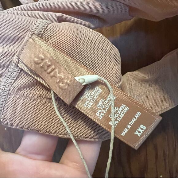 NWT Skims Fits Everybody Sheer Scoop Bralette Ochre XXS - Picture 3 of 4